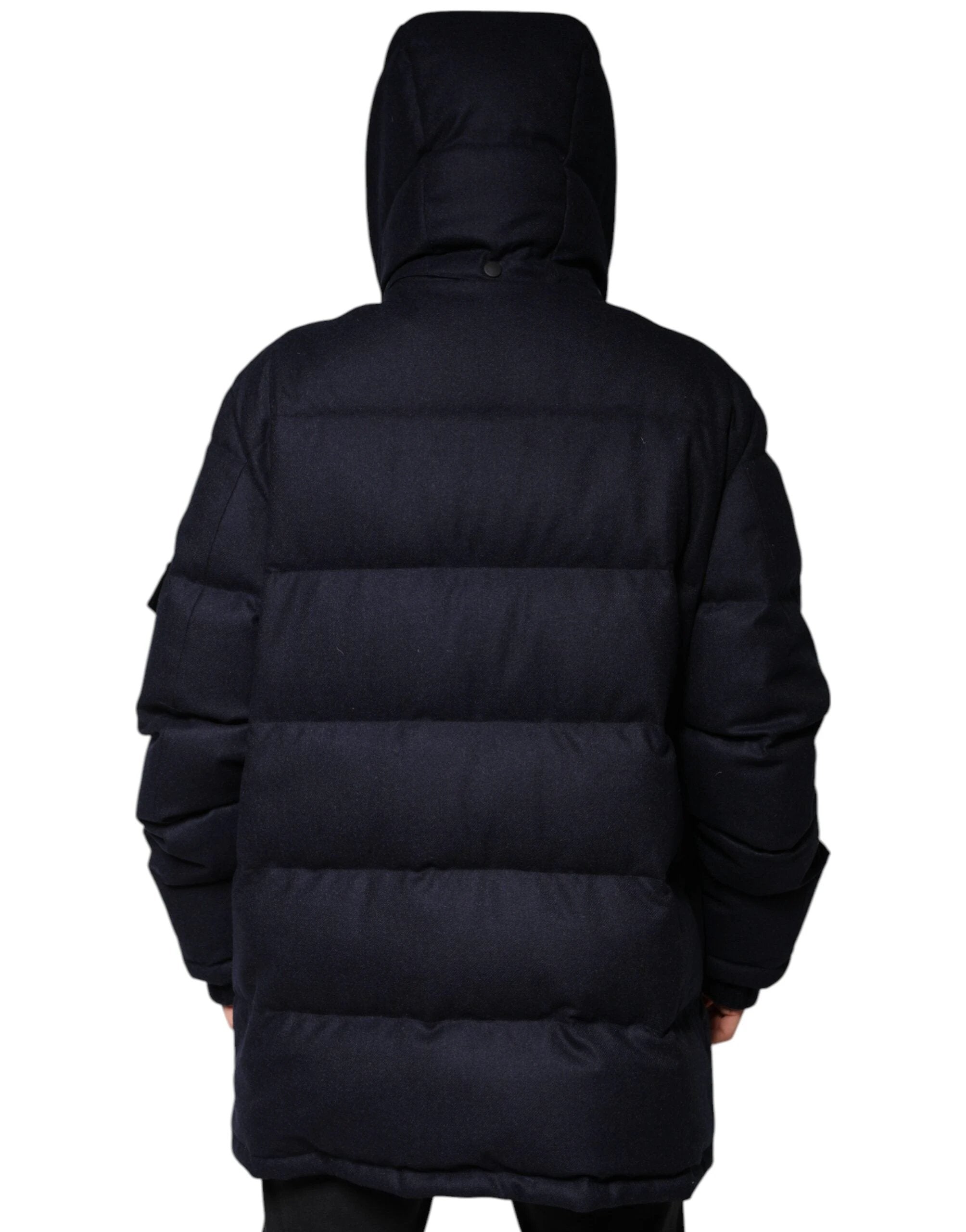 Dolce & Gabbana Black Nylon Hooded Puffer Men Coat Jacket by Dolce & Gabbana
