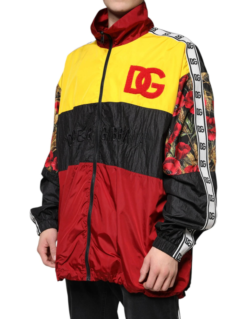 Dolce & Gabbana Multicolor Patchwork Men Full Zip Sweater by Dolce & Gabbana