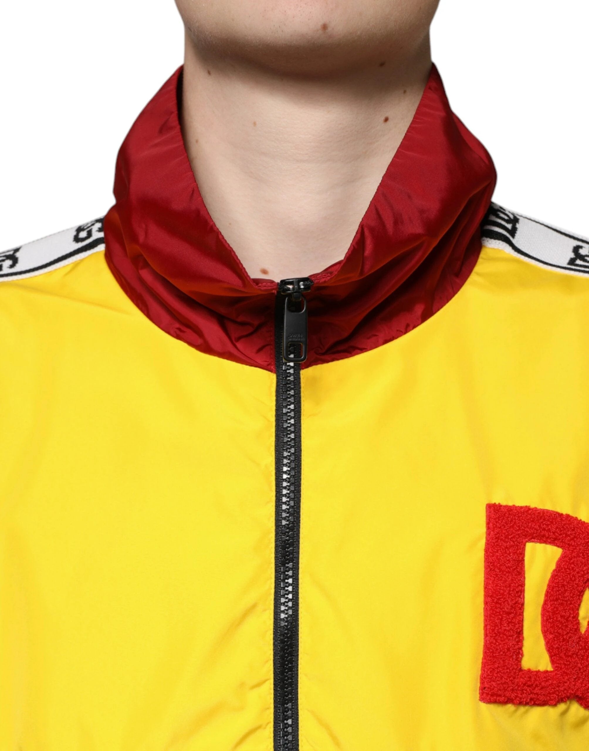 Dolce & Gabbana Multicolor Patchwork Men Full Zip Sweater by Dolce & Gabbana