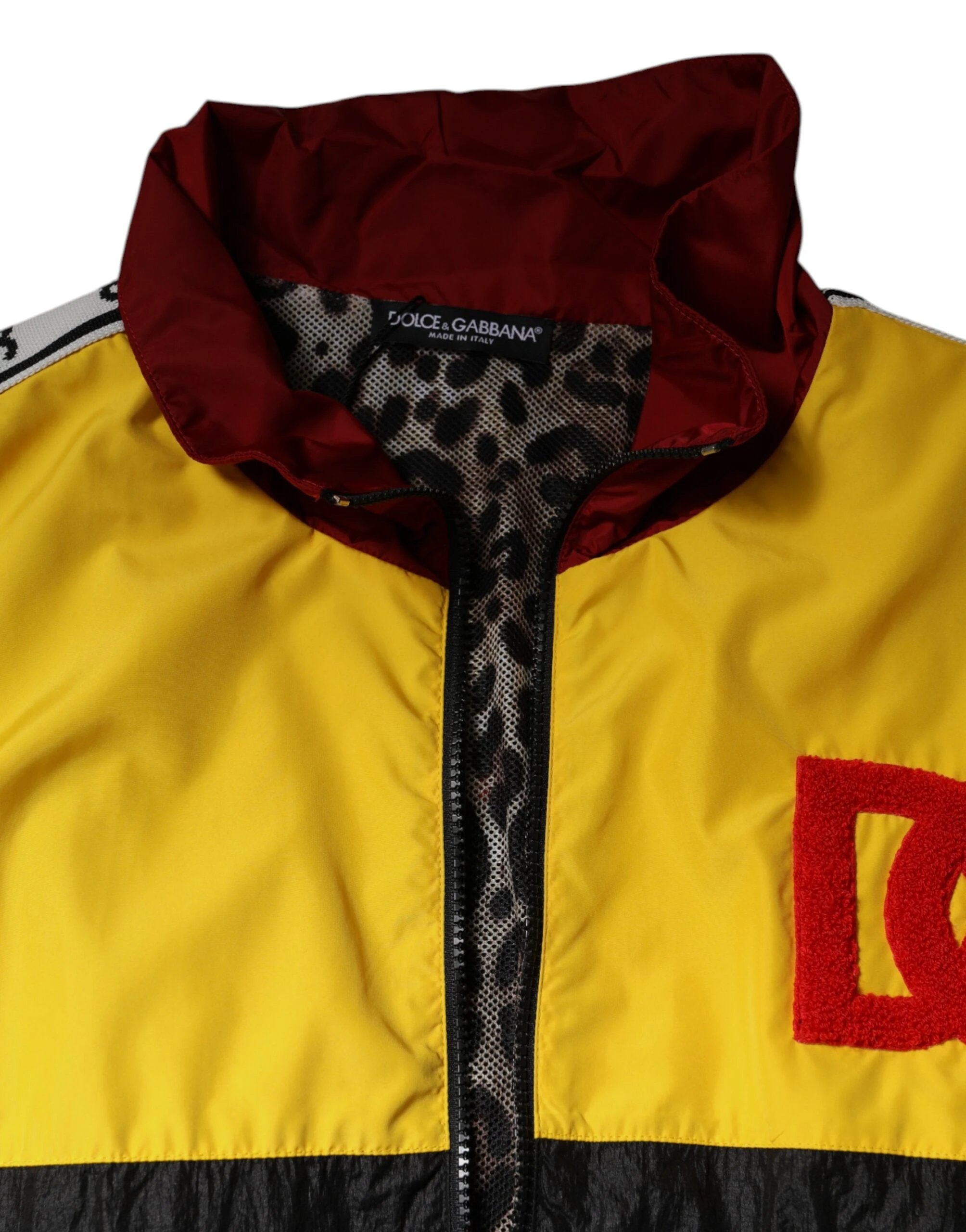 Dolce & Gabbana Multicolor Patchwork Men Full Zip Sweater by Dolce & Gabbana