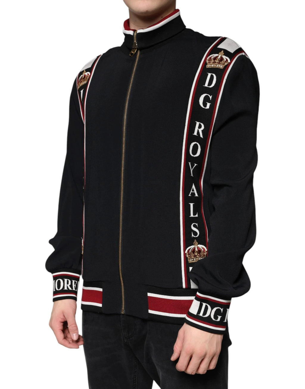 Dolce & Gabbana Black DG King Full Zip Sweatshirt Sweater by Dolce & Gabbana