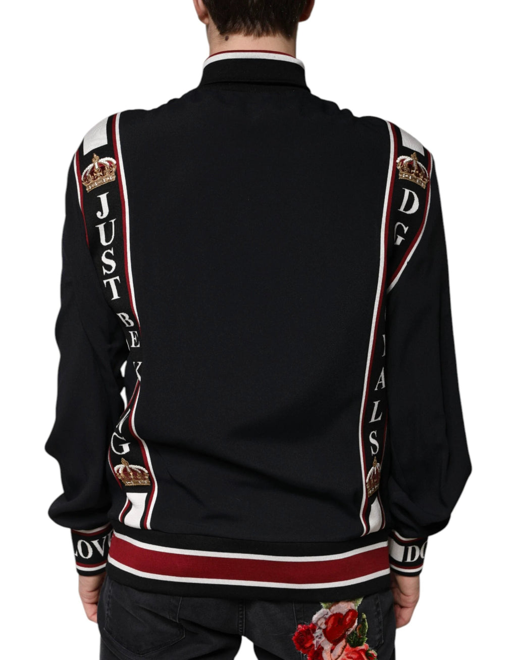 Dolce & Gabbana Black DG King Full Zip Sweatshirt Sweater by Dolce & Gabbana