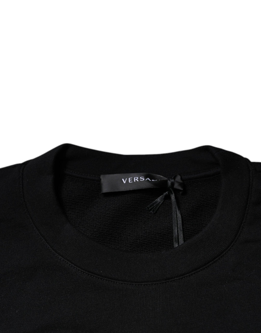 Versace Black Medusa Embroidery Crew Neck Pullover Sweater by Versace