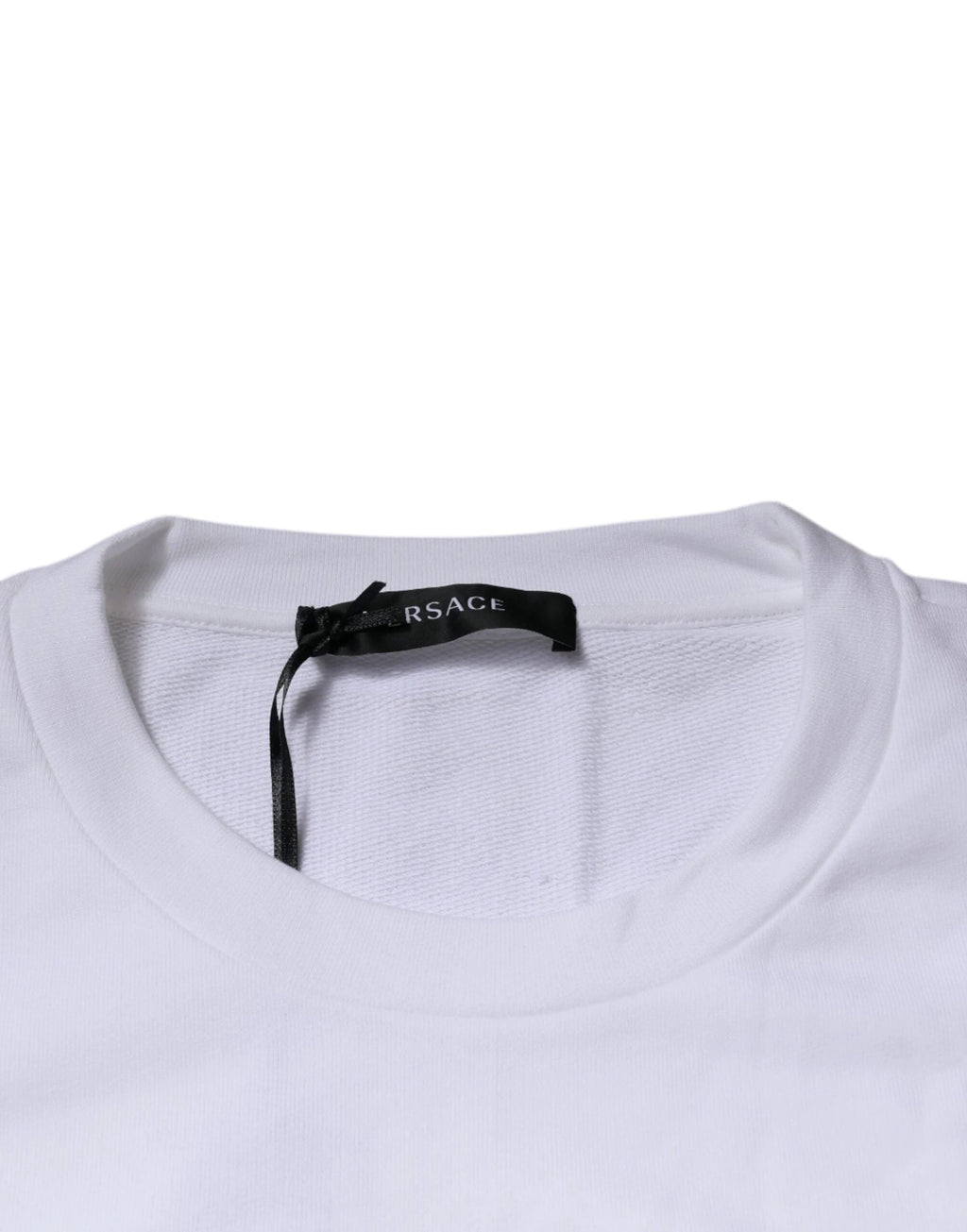 Versace White Medusa Embroidery Crew Neck Pullover Sweater by Versace