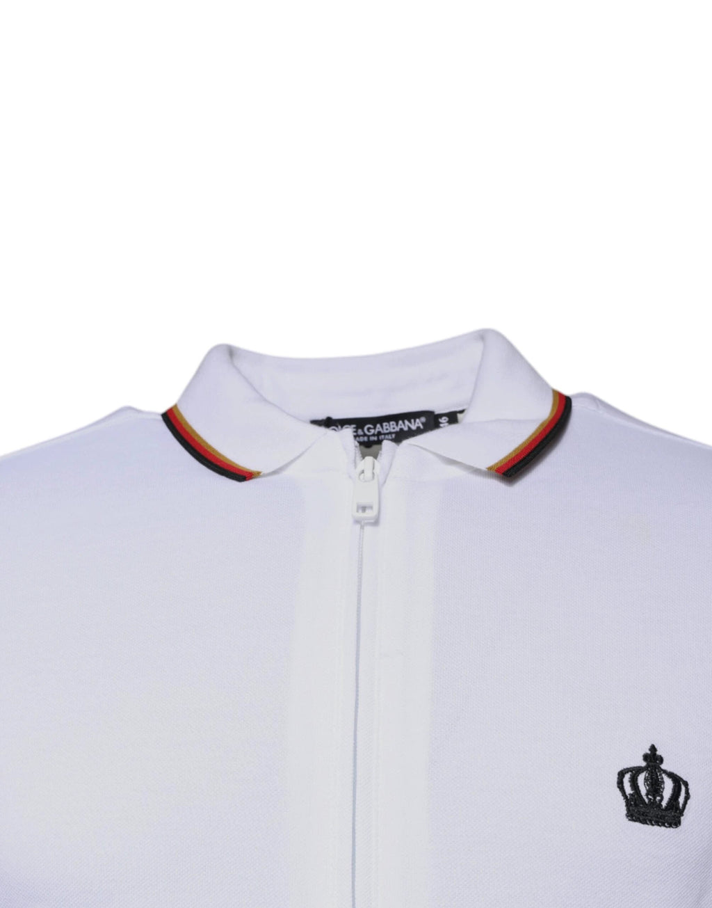 Dolce & Gabbana White Crown Men Full Zip Sweatshirt Sweater by Dolce & Gabbana