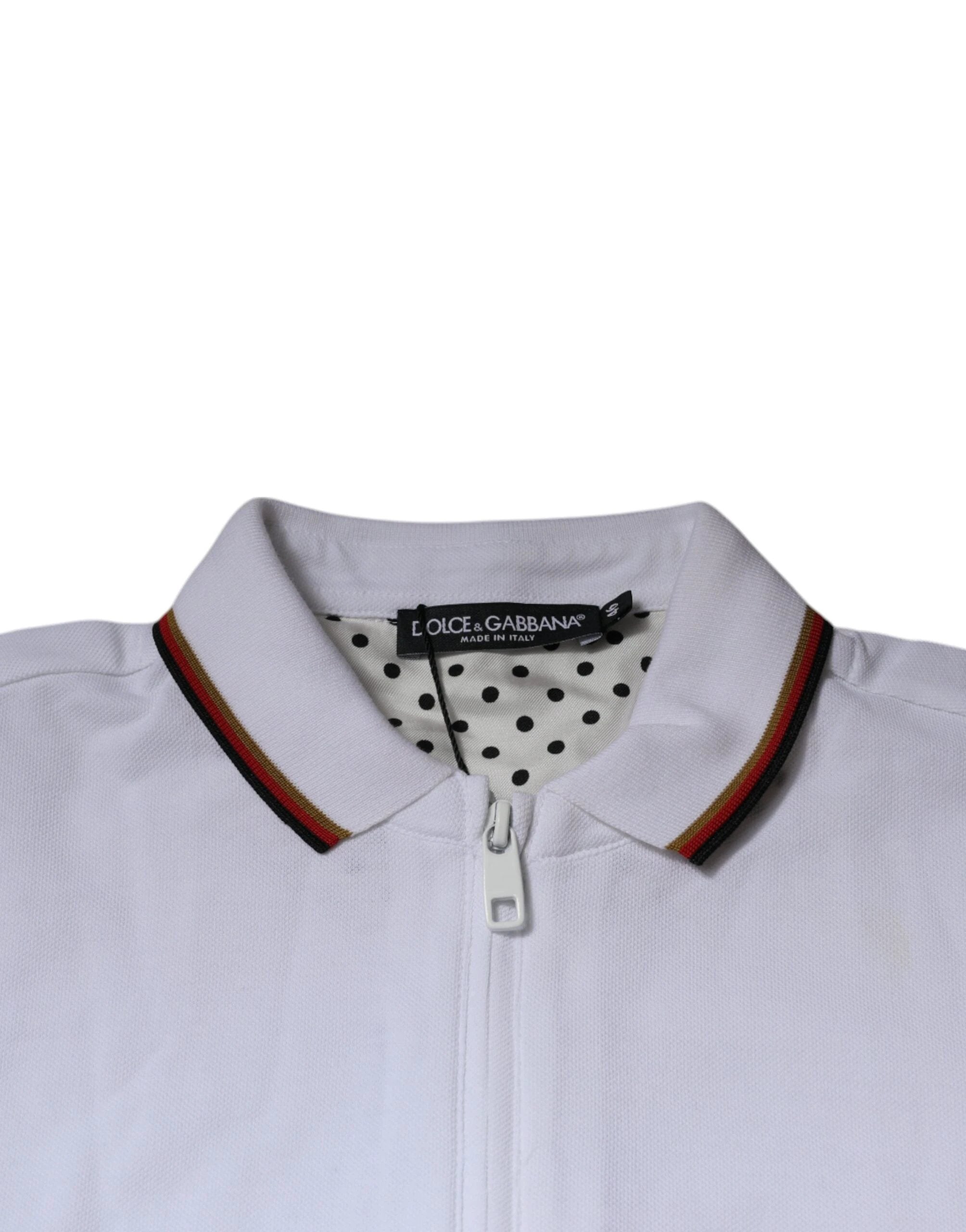 Dolce & Gabbana White Crown Men Full Zip Sweatshirt Sweater by Dolce & Gabbana