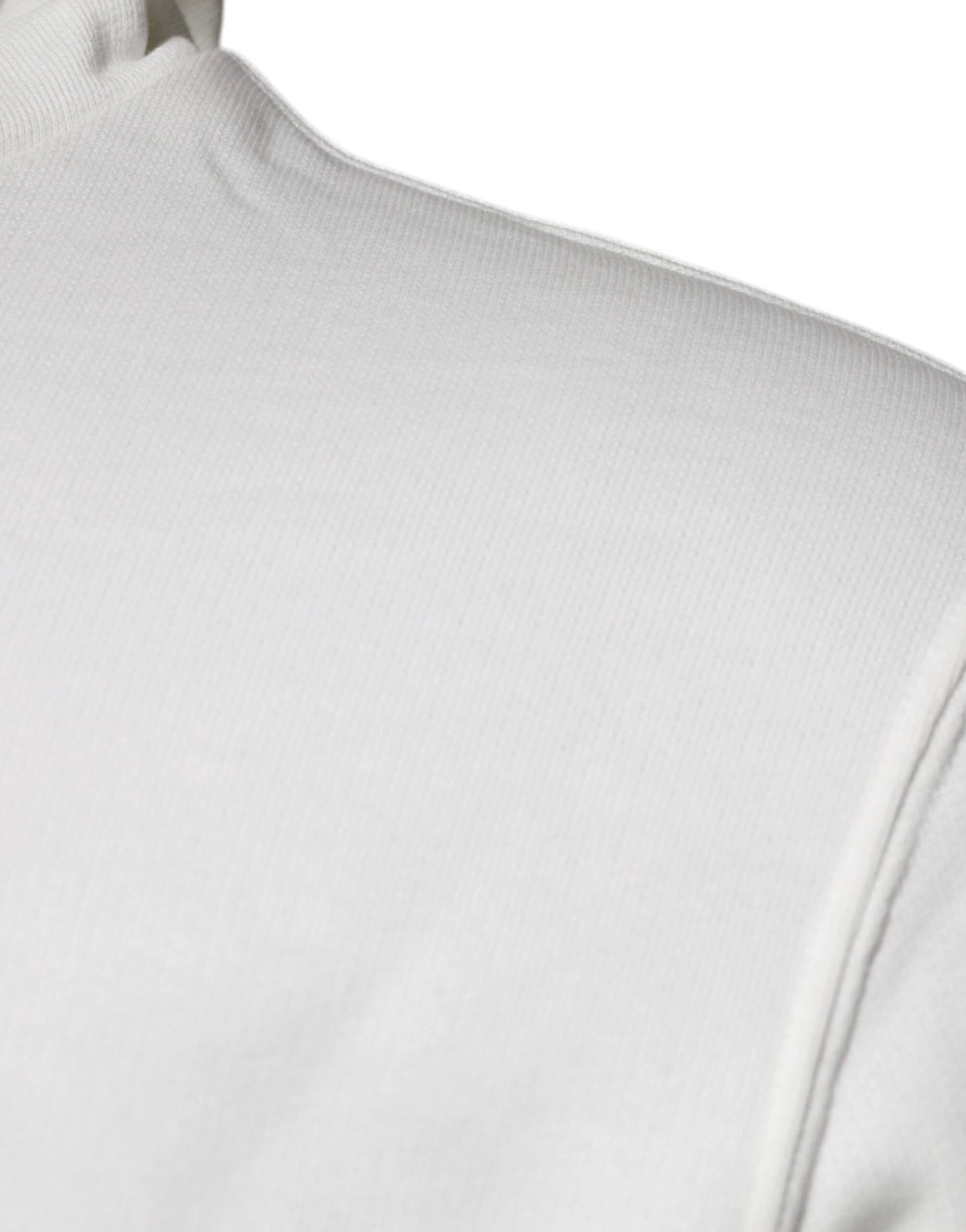 Dolce & Gabbana White Caesar Cotton Hooded Pullover Sweater by Dolce & Gabbana
