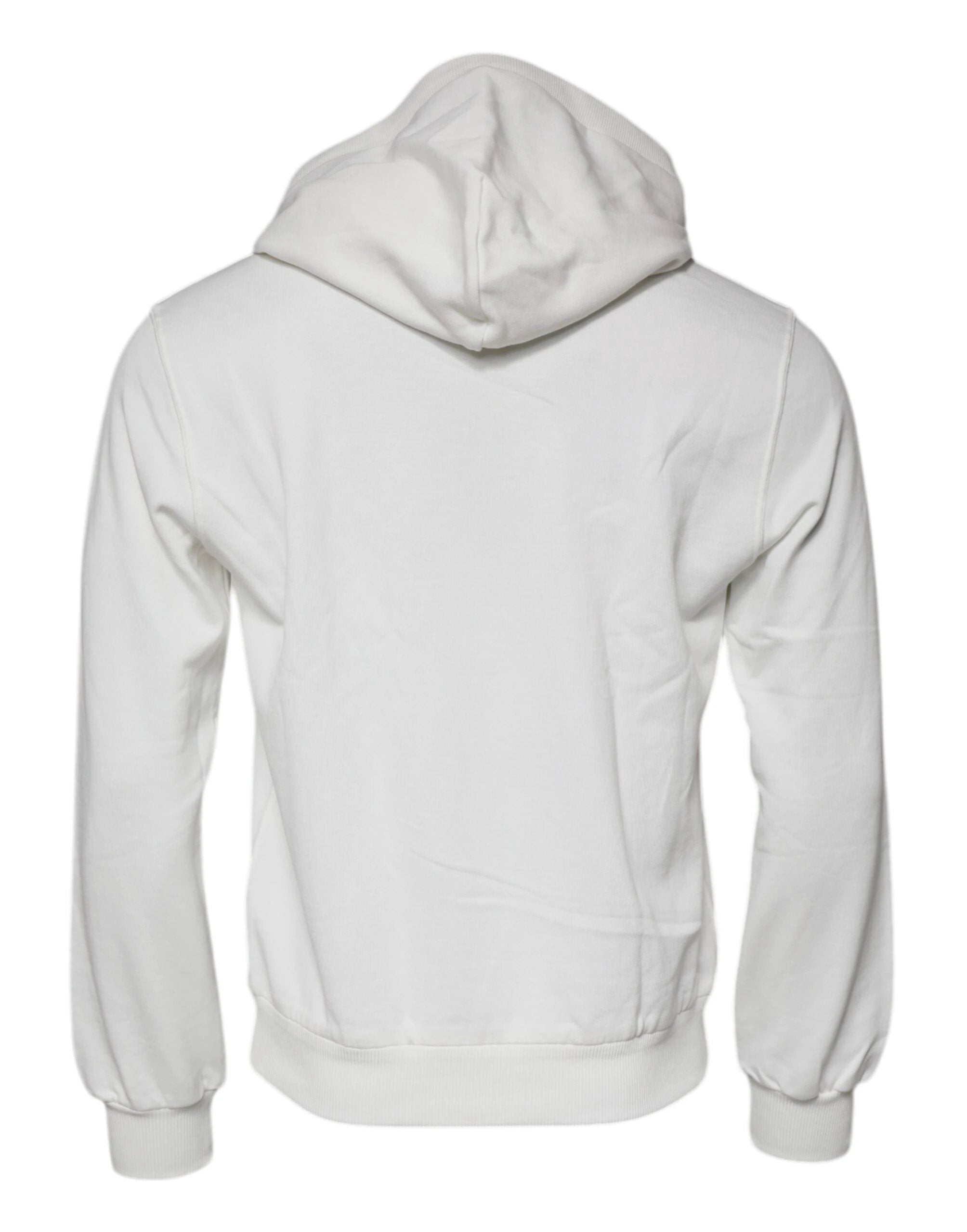 Dolce & Gabbana White Caesar Cotton Hooded Pullover Sweater by Dolce & Gabbana