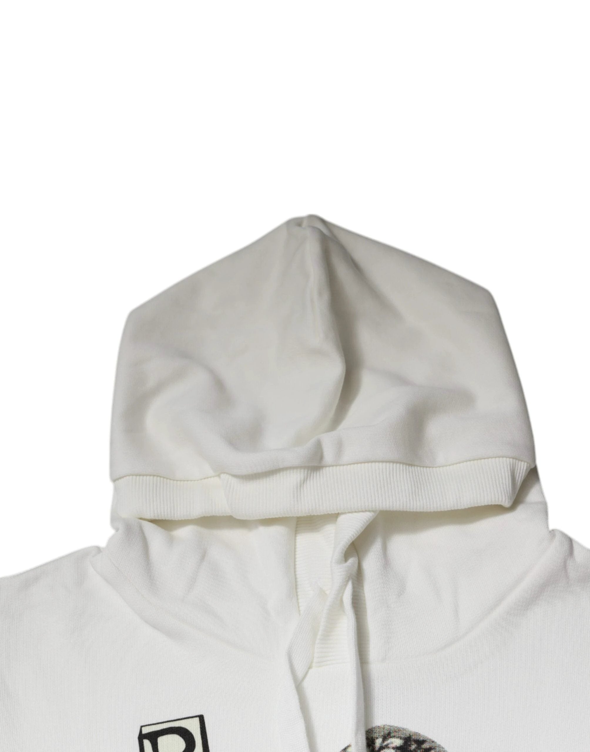 Dolce & Gabbana White Caesar Cotton Hooded Pullover Sweater by Dolce & Gabbana