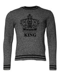 Dolce & Gabbana Gray Crown King Cashmere Pullover Sweater by Dolce & Gabbana