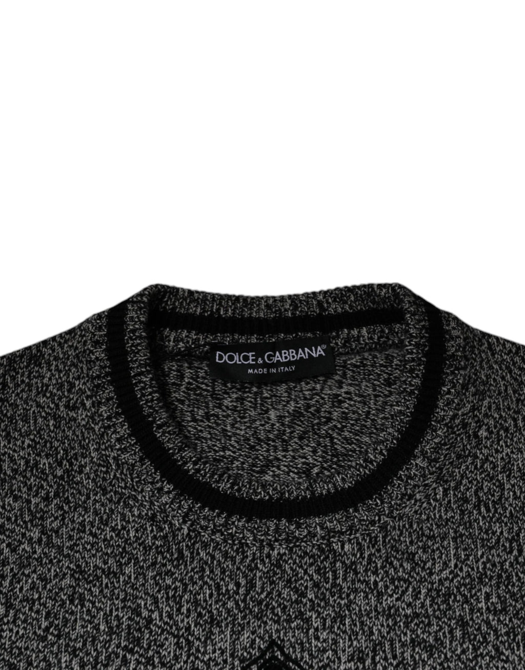 Dolce & Gabbana Gray Crown King Cashmere Pullover Sweater by Dolce & Gabbana