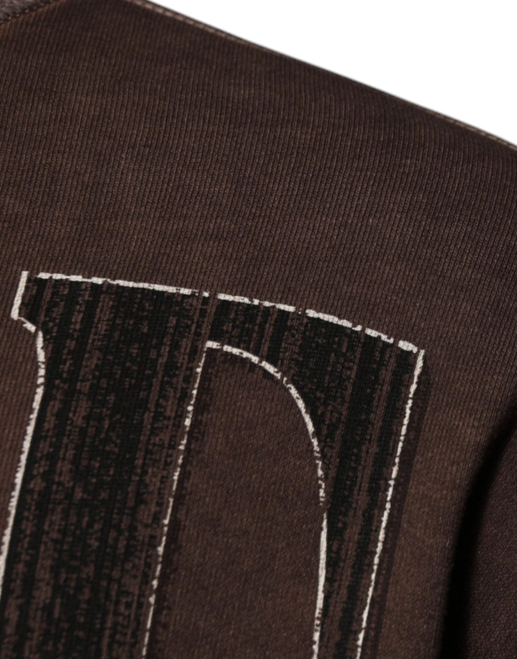 Dolce & Gabbana Brown Logo Print Crew Neck Pullover Sweater by Dolce & Gabbana