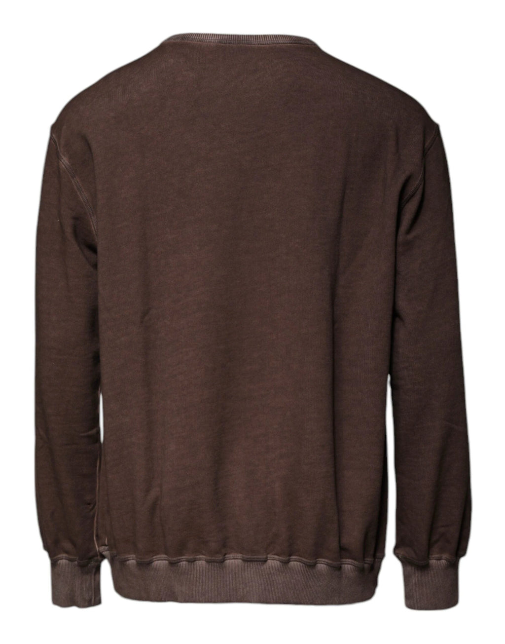Dolce & Gabbana Brown Logo Print Crew Neck Pullover Sweater by Dolce & Gabbana