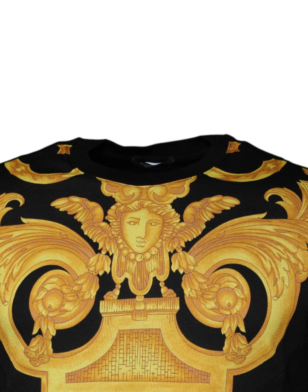 Versace Black Medusa Print Cotton Crew Neck T-shirt by Versace