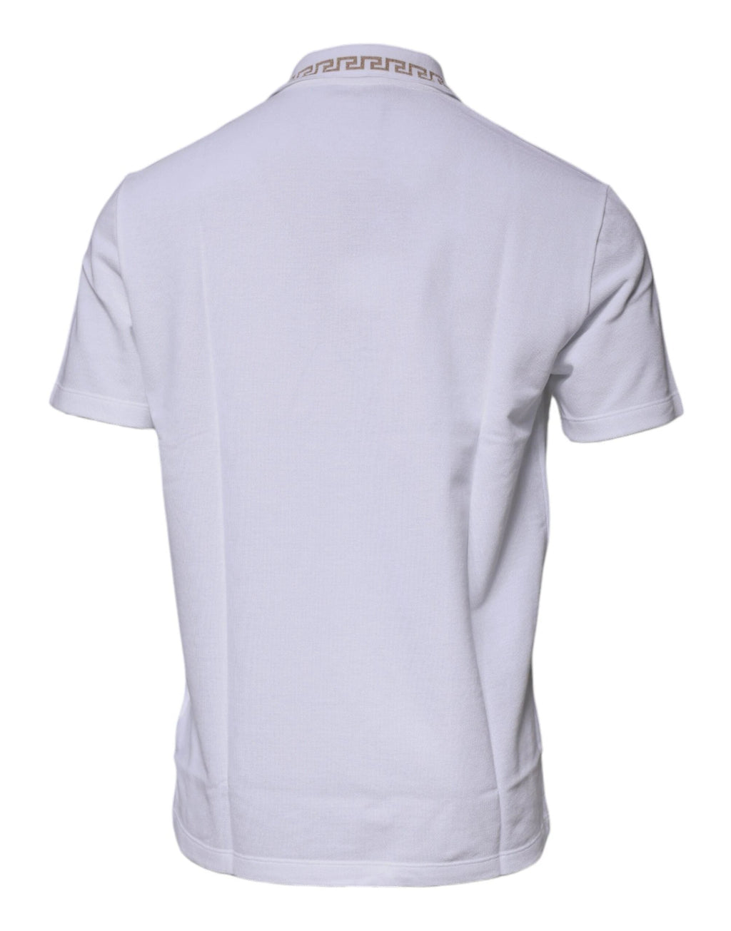 Versace White Viscose Collared Men Polo Short Sleeves T-shirt by Versace