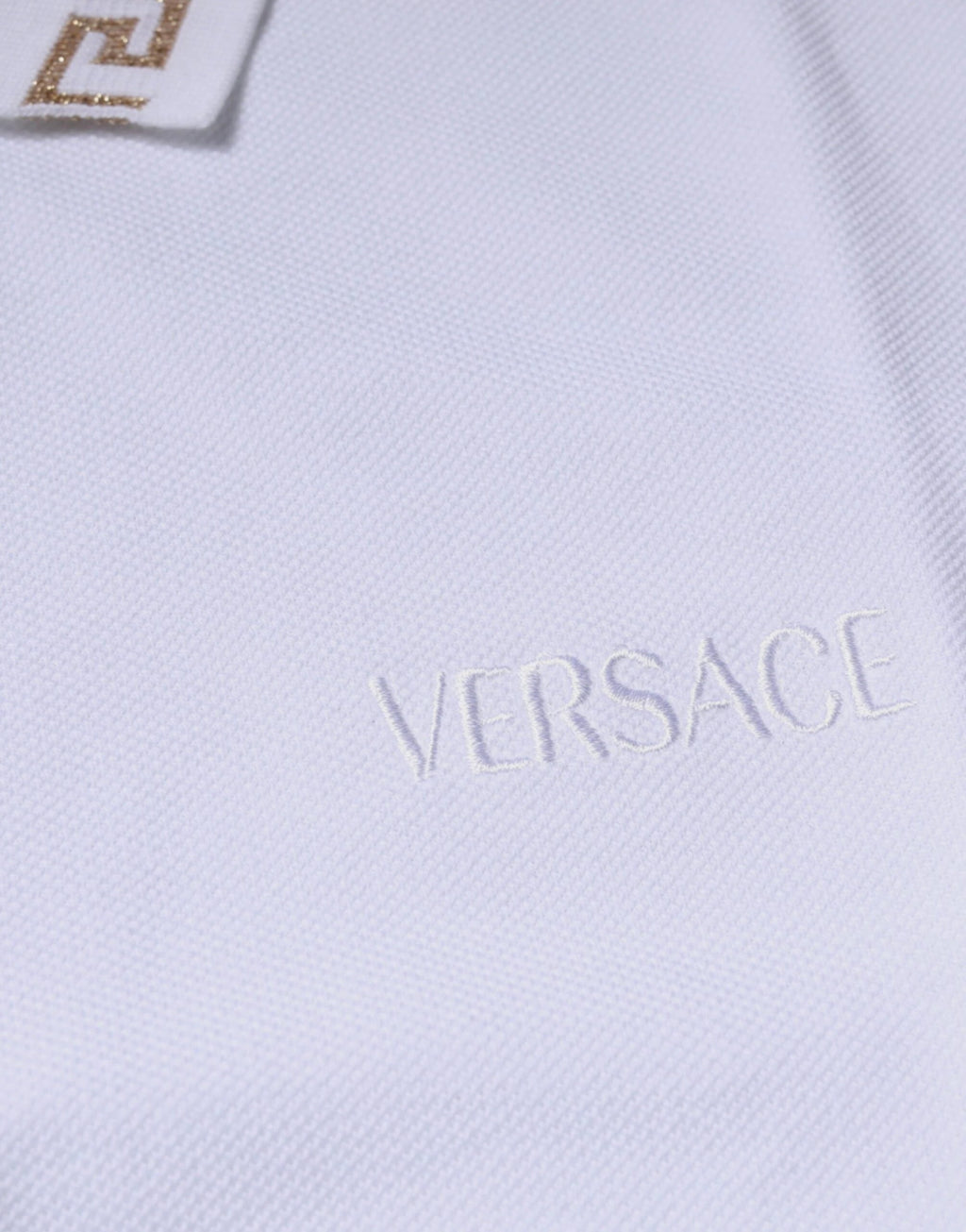 Versace White Viscose Collared Men Polo Short Sleeves T-shirt by Versace