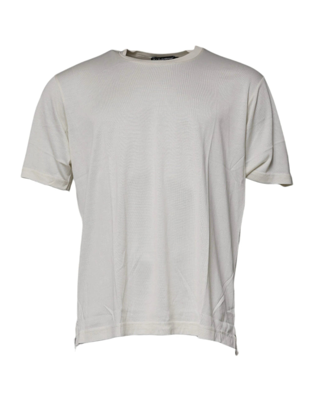 Dolce & Gabbana Off White Crew Neck Short Sleeve T-shirt by Dolce & Gabbana