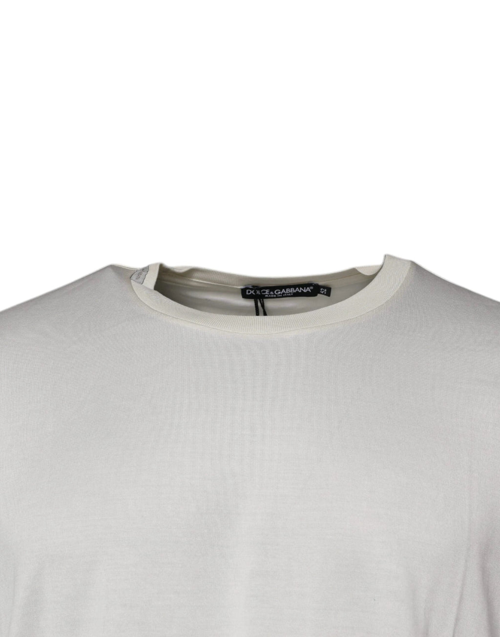 Dolce & Gabbana Off White Crew Neck Short Sleeve T-shirt by Dolce & Gabbana