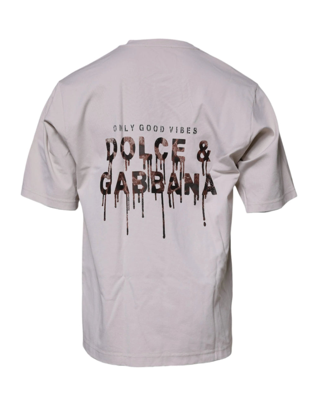 Dolce & Gabbana Beige DG Logo Crew Neck Short Sleeves T-shirt by Dolce & Gabbana
