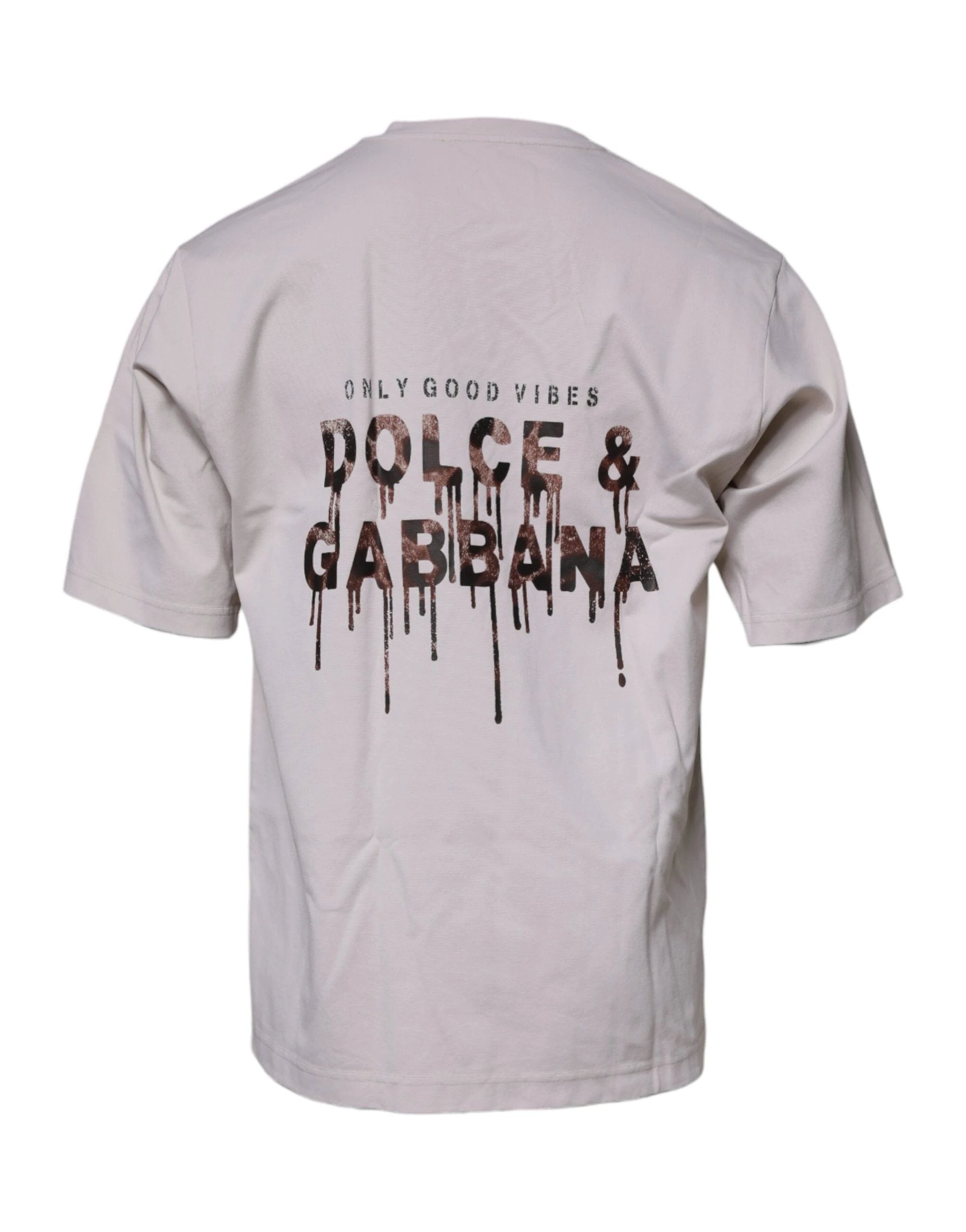Dolce & Gabbana Beige DG Logo Crew Neck Short Sleeves T-shirt by Dolce & Gabbana