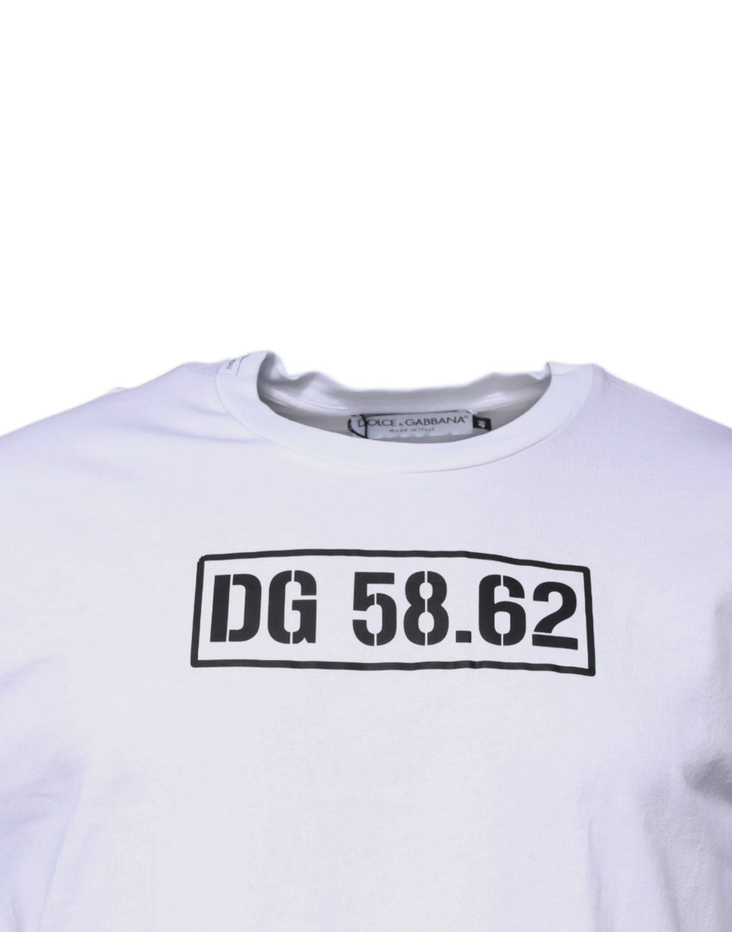 Dolce & Gabbana White DG Logo Cotton Crew Neck T-shirt by Dolce & Gabbana