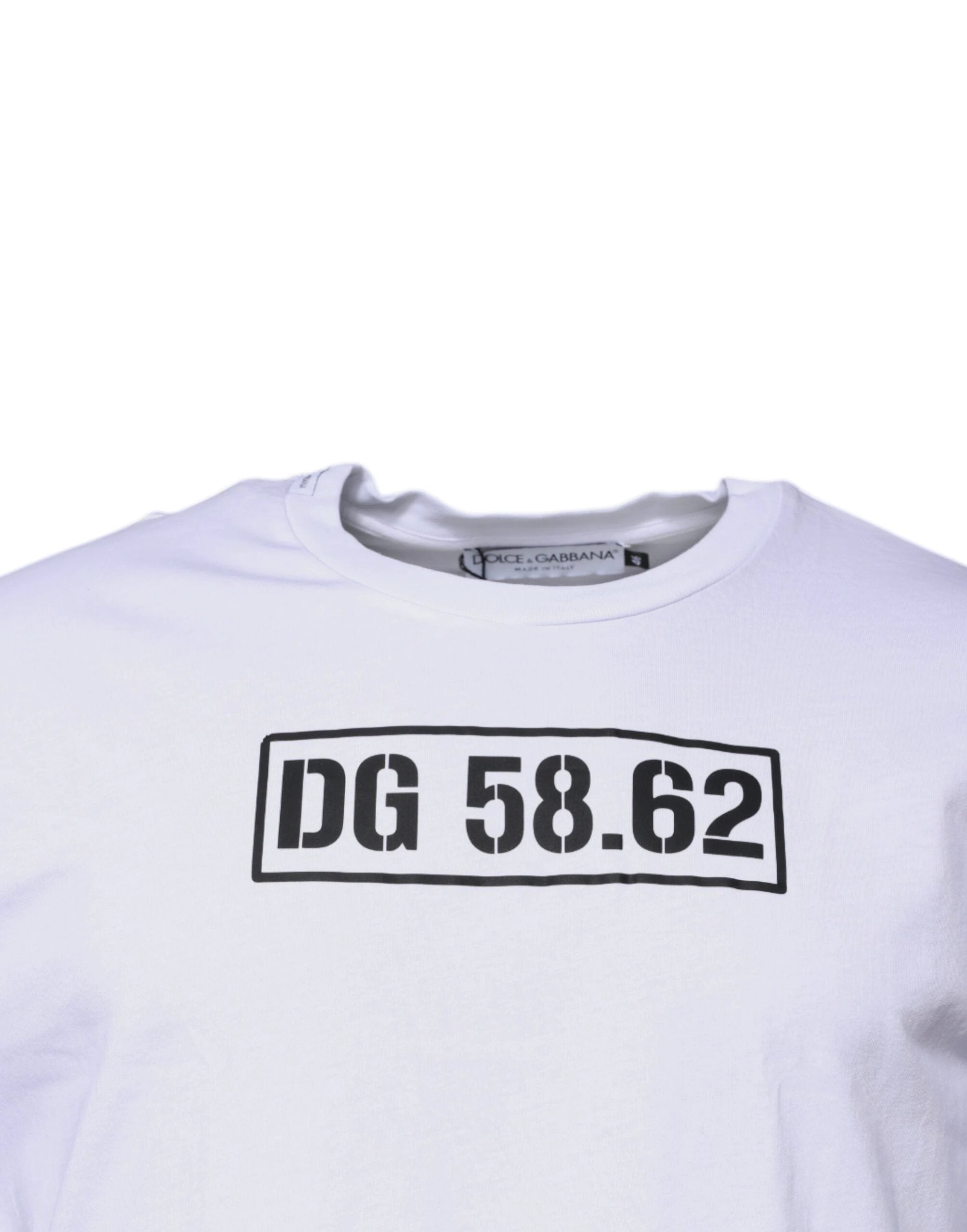 Dolce & Gabbana White DG Logo Cotton Crew Neck T-shirt by Dolce & Gabbana