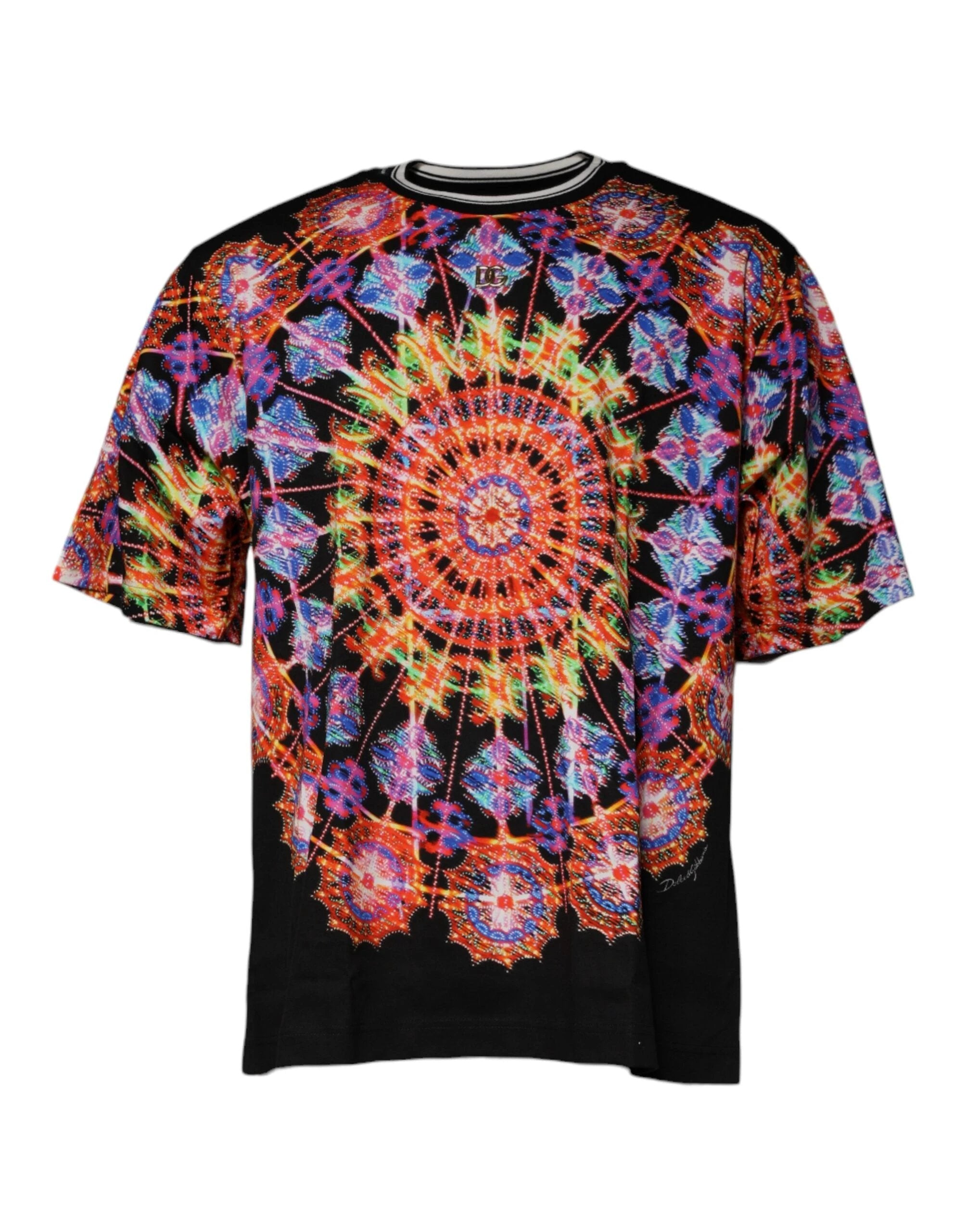 Dolce & Gabbana Multicolor Kaleidoscope Men Short Sleeves T-shirt by Dolce & Gabbana