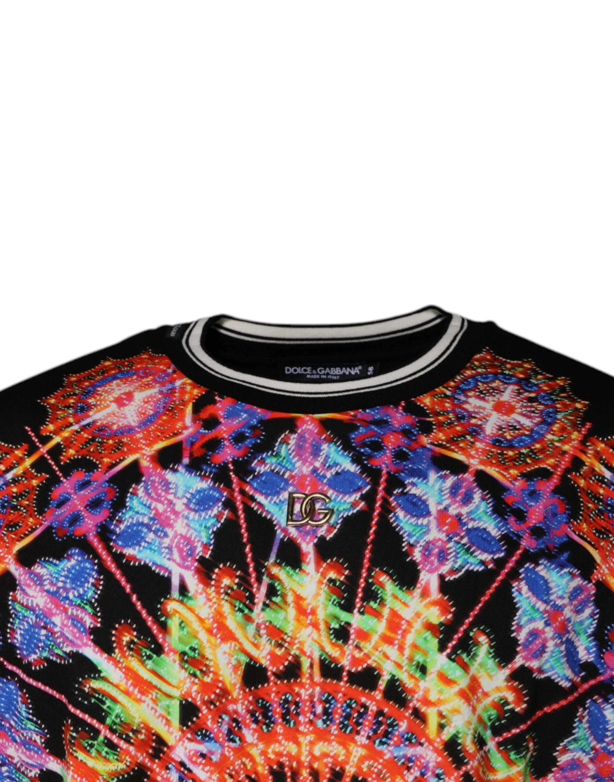Dolce & Gabbana Multicolor Kaleidoscope Men Short Sleeves T-shirt by Dolce & Gabbana