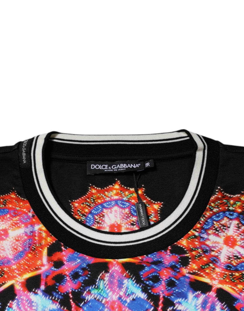 Dolce & Gabbana Multicolor Kaleidoscope Men Short Sleeves T-shirt by Dolce & Gabbana
