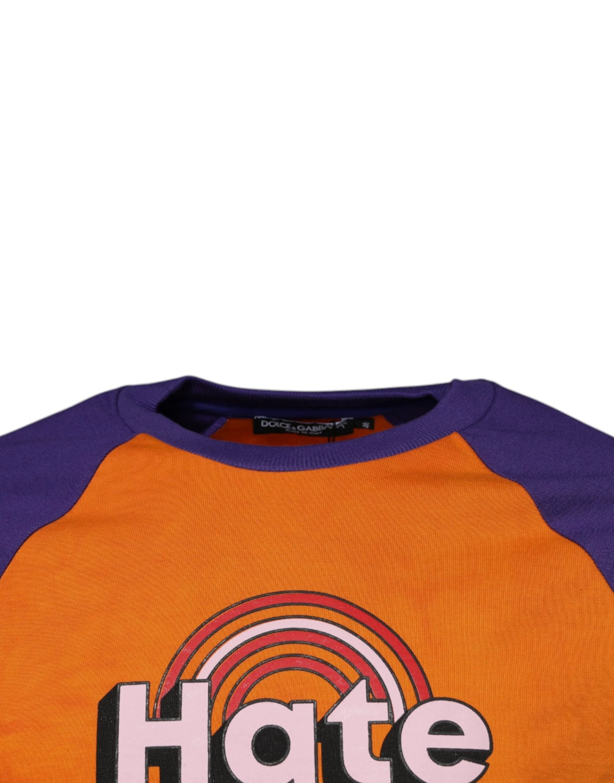 Dolce & Gabbana Orange Purple Graphic Print Short Sleeves T-shirt by Dolce & Gabbana