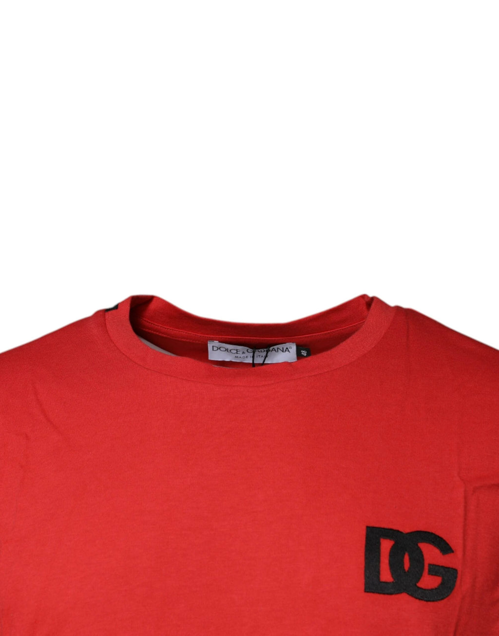 Dolce & Gabbana Red DG Logo Cotton Crew Neck T-shirt by Dolce & Gabbana