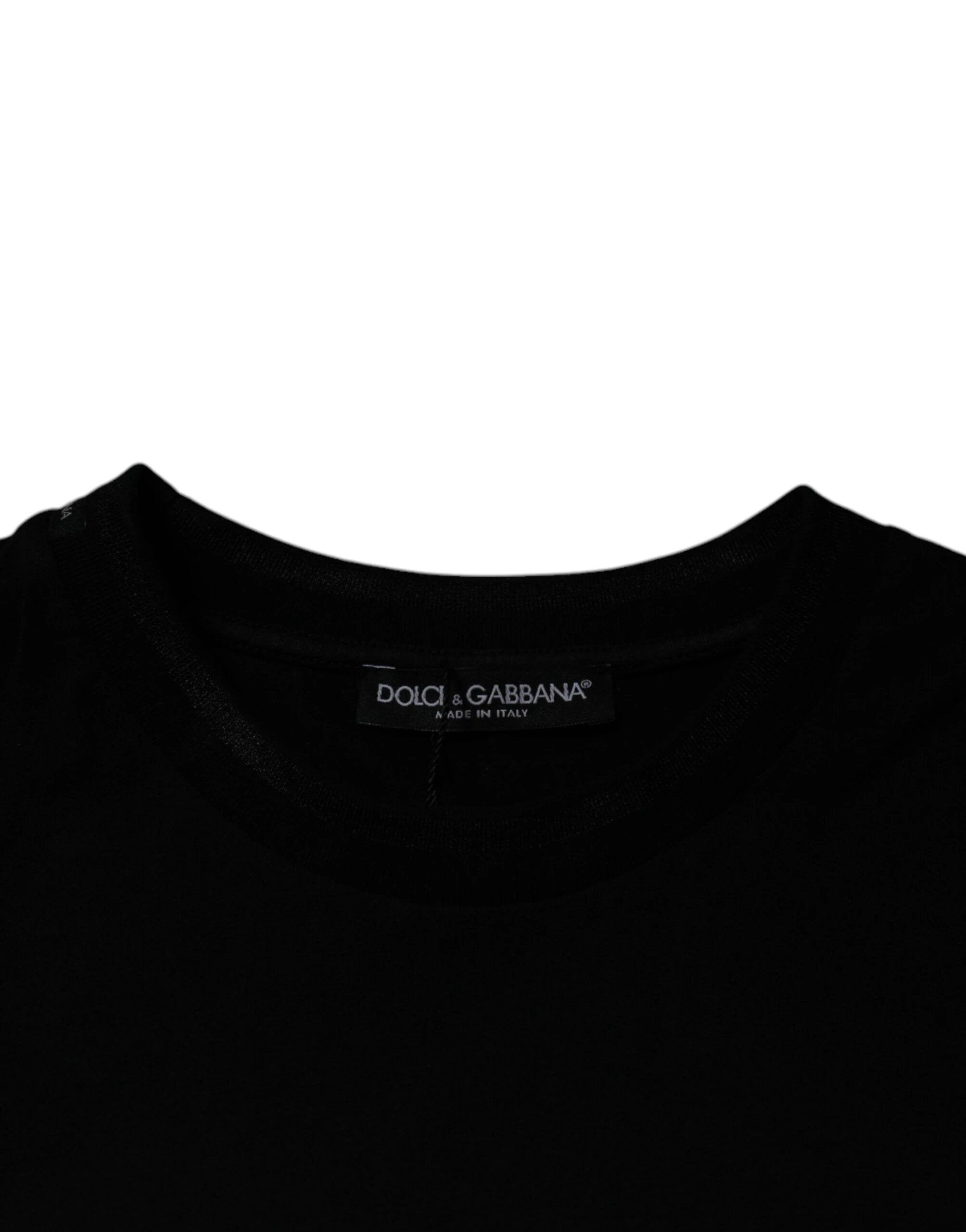 Dolce & Gabbana Black Crew Neck Short Sleeve T-shirt by Dolce & Gabbana