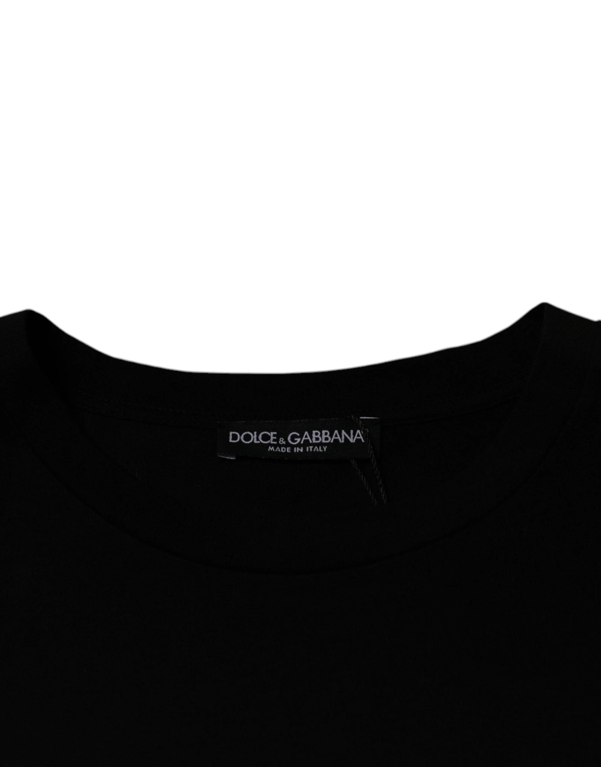 Dolce & Gabbana Black Crew Neck Short Sleeve T-shirt by Dolce & Gabbana