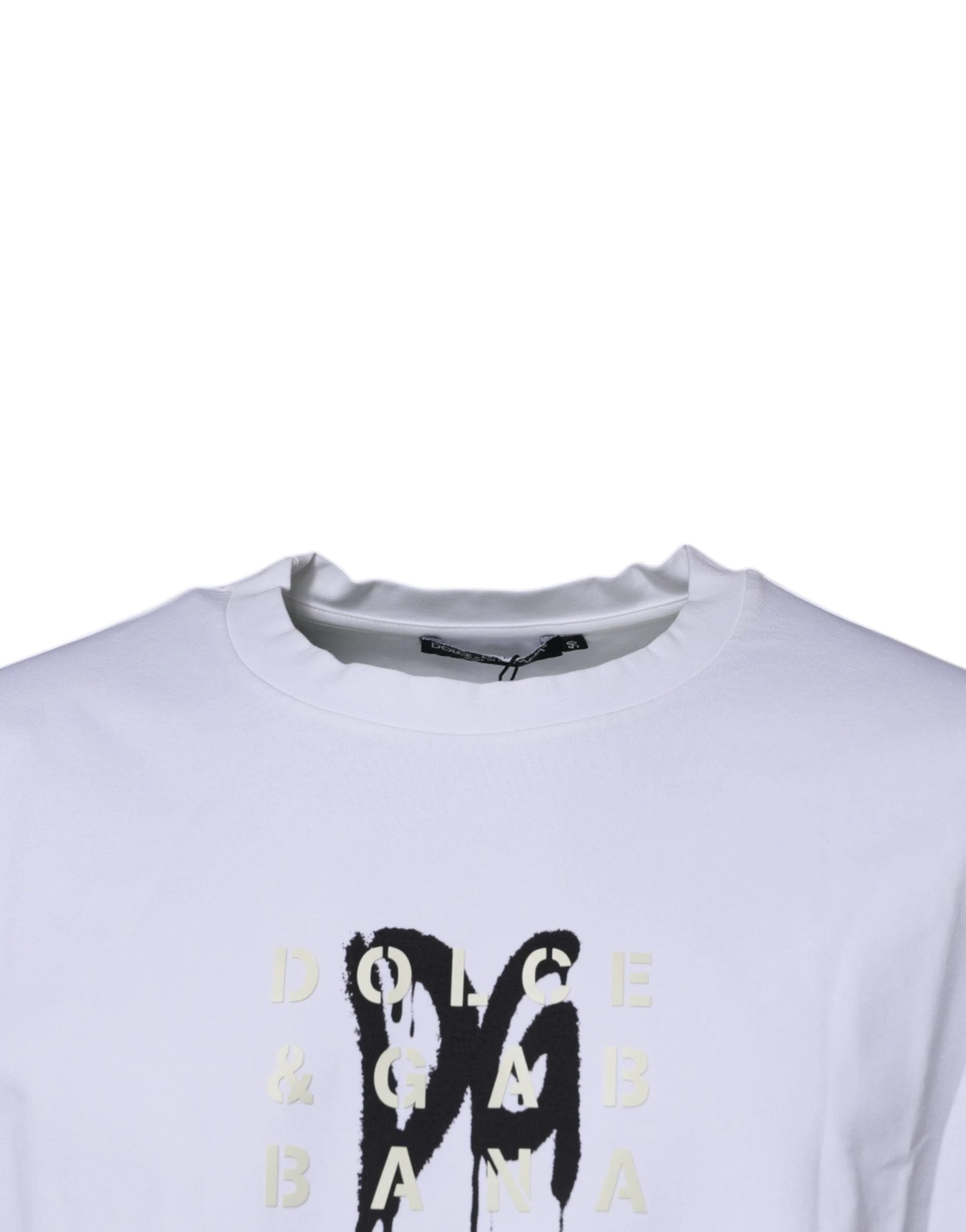Dolce & Gabbana White DG Logo Cotton Crew Neck T-shirt by Dolce & Gabbana
