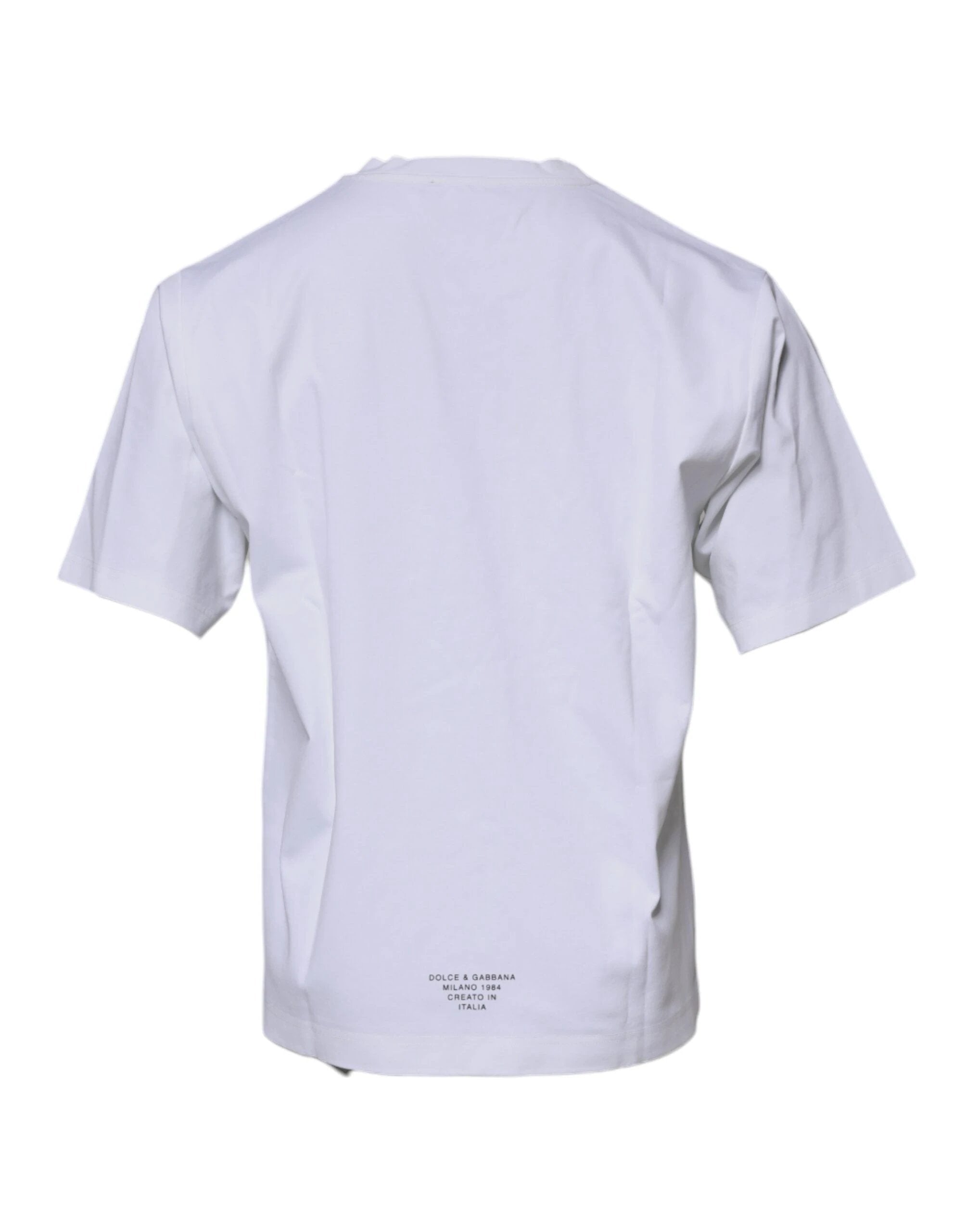 Dolce & Gabbana White DG Logo Cotton Crew Neck T-shirt by Dolce & Gabbana