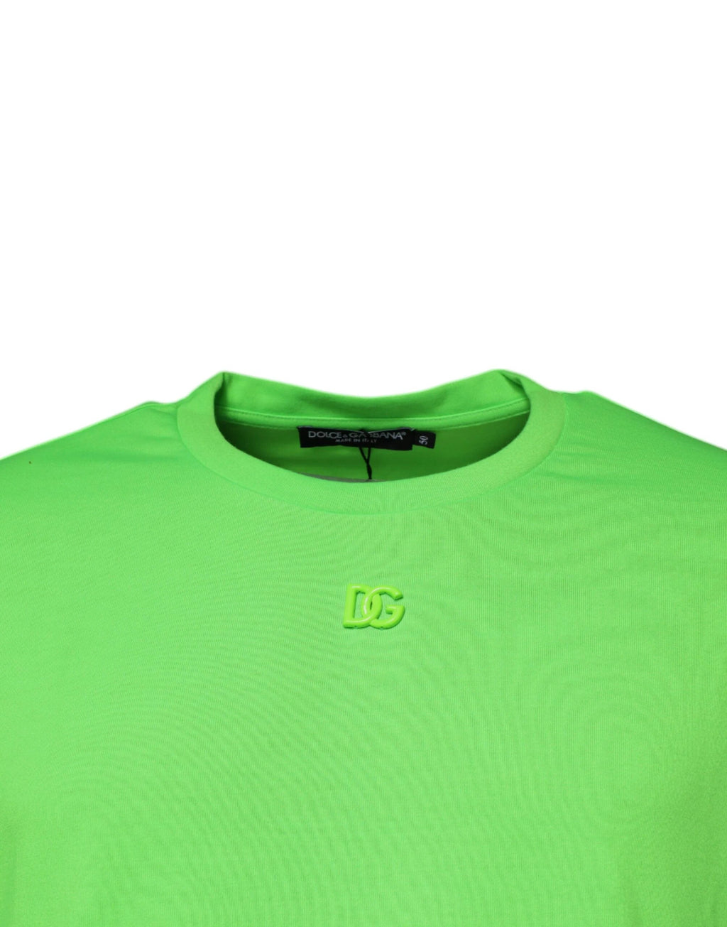 Dolce & Gabbana Green DG Logo Cotton Crew Neck T-shirt by Dolce & Gabbana