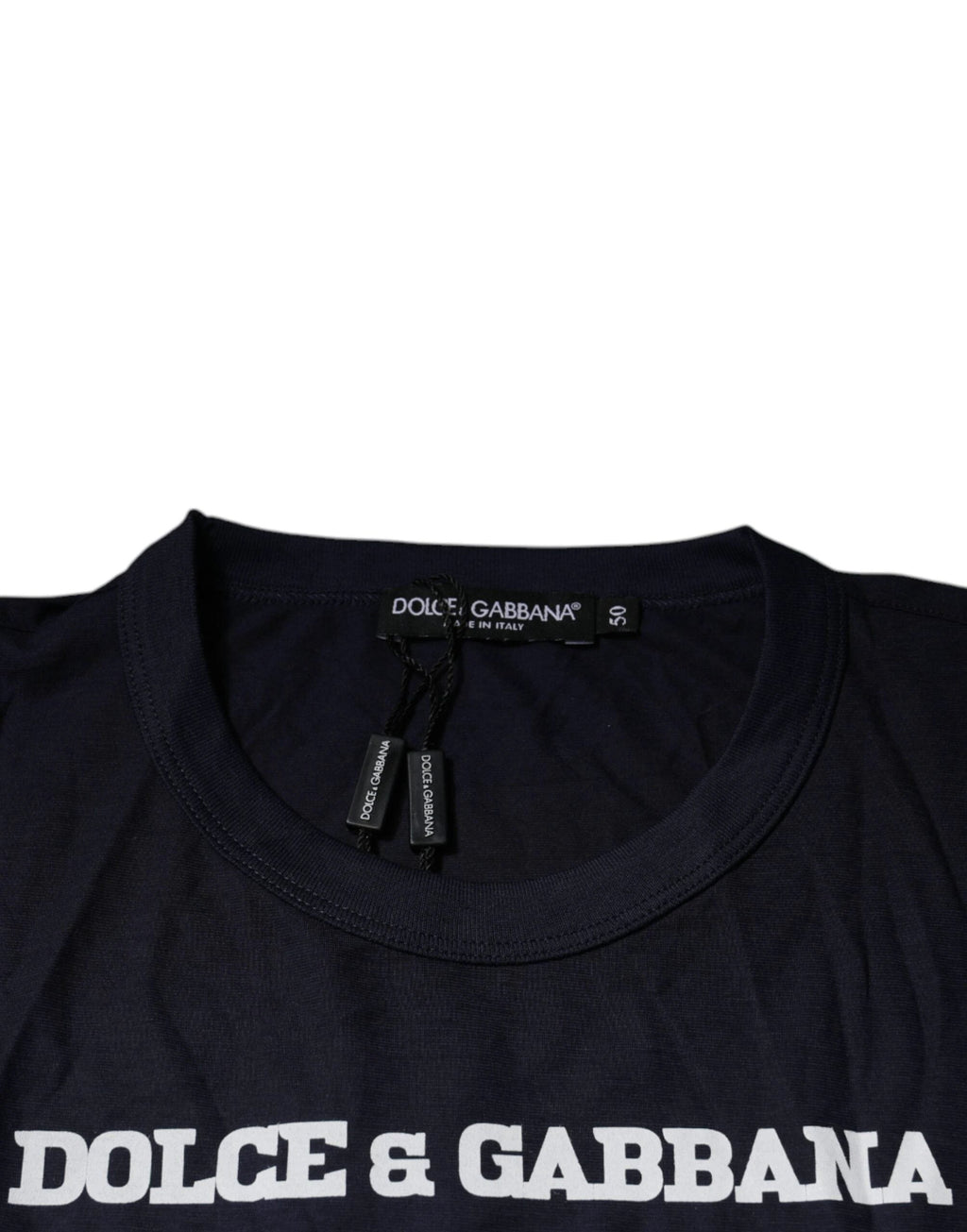 Dolce & Gabbana Blue D&G King Of Love Cotton Crew Neck T-shirt by Dolce & Gabbana
