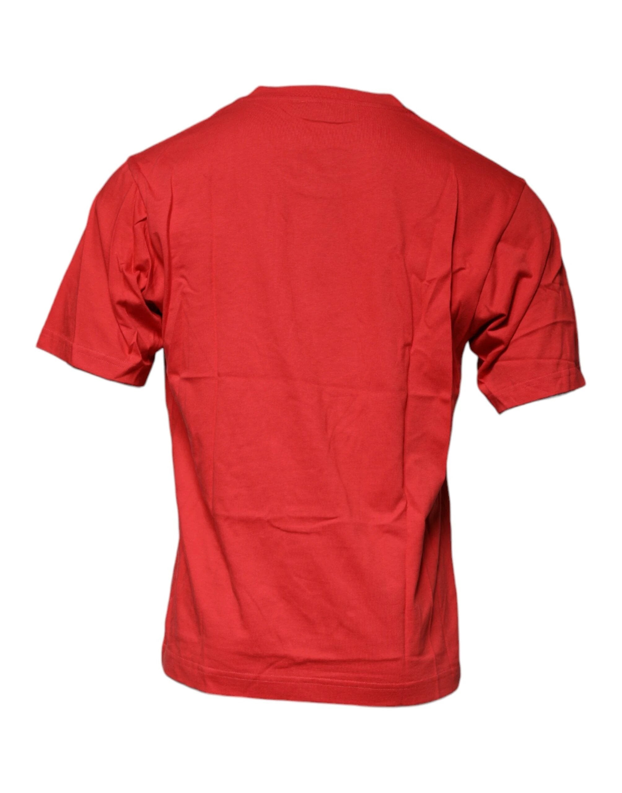 Dolce & Gabbana Red DG Logo Cotton Crew Neck T-shirt by Dolce & Gabbana