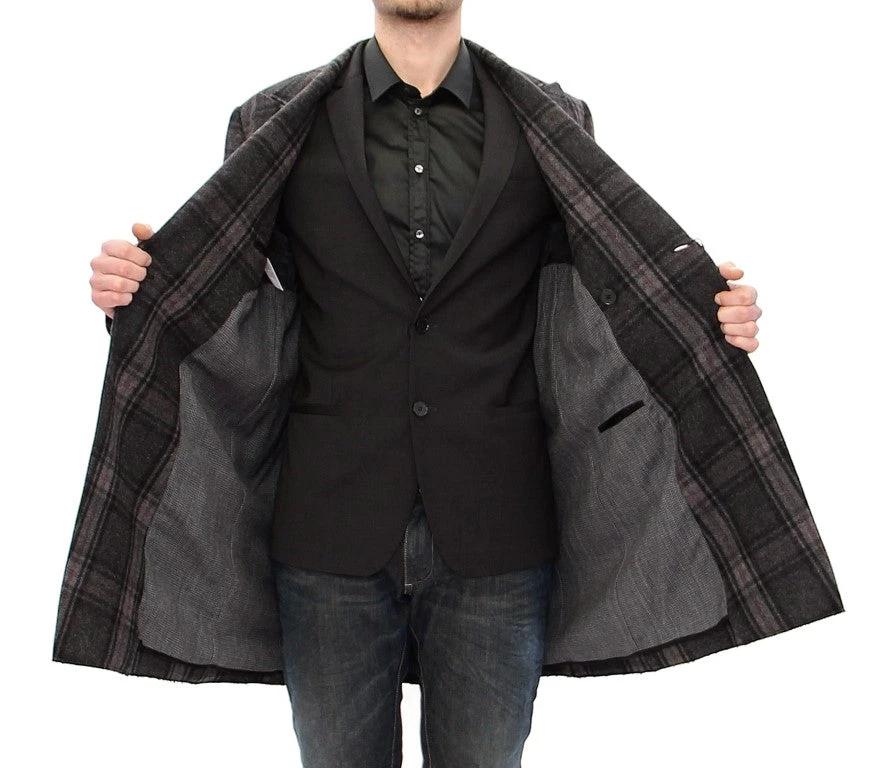Dolce & Gabbana Gray Double Breasted Coat Jacket by Dolce & Gabbana
