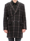 Dolce & Gabbana Gray Double Breasted Coat Jacket by Dolce & Gabbana