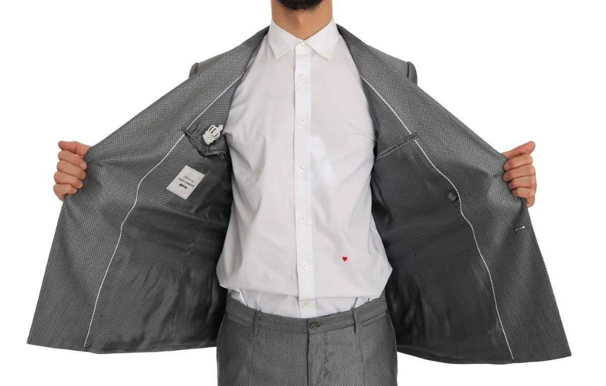 Dolce & Gabbana Black Stretch Crystal Bee Slim Fit Suit by Dolce & Gabbana