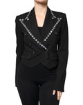 Dolce & Gabbana Black Crystal Double Breasted Blazer Jacket by Dolce & Gabbana