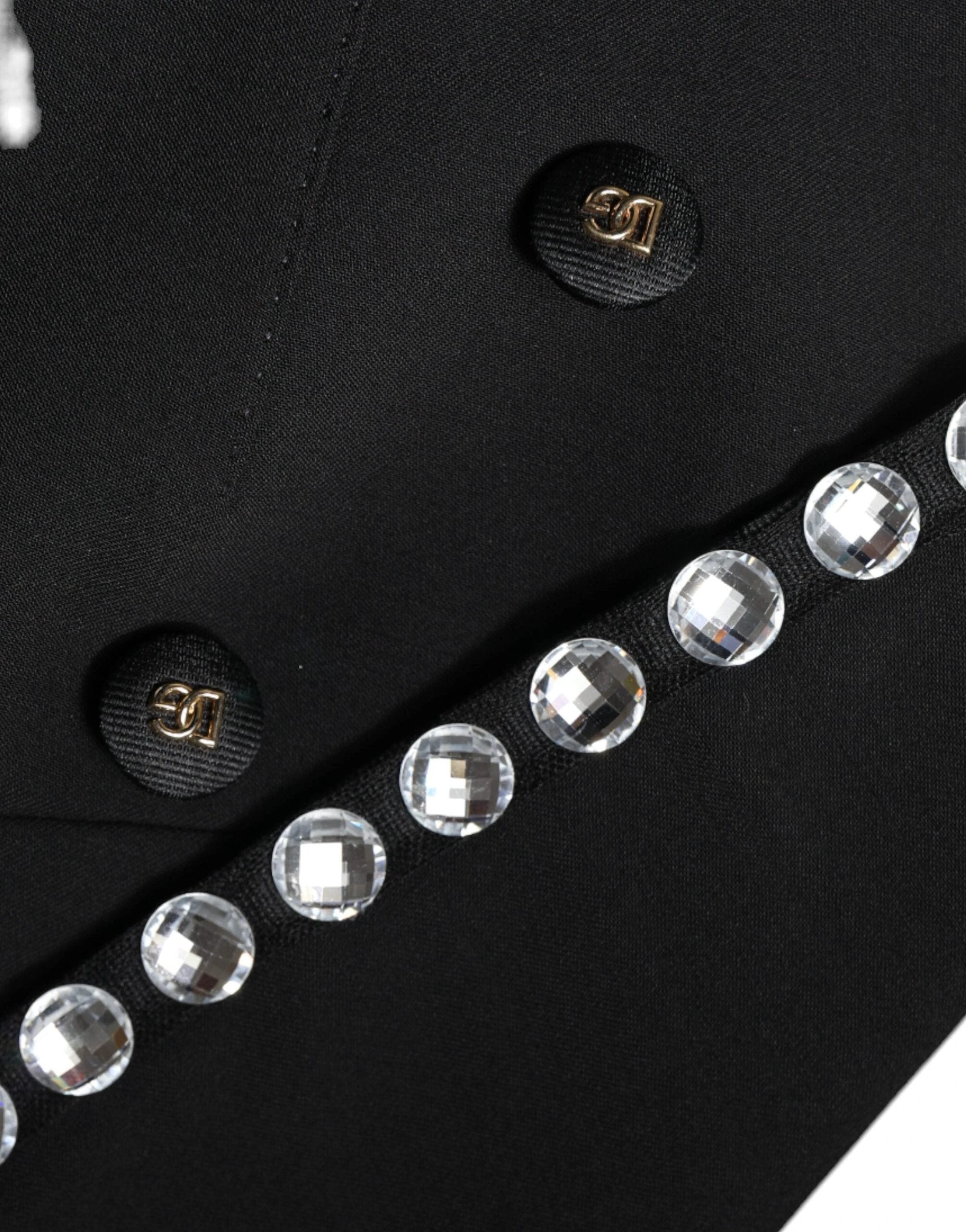 Dolce & Gabbana Black Crystal Double Breasted Blazer Jacket by Dolce & Gabbana