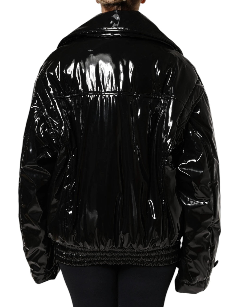 Dolce & Gabbana Black Polyester Button Down Blouson Jacket by Dolce & Gabbana