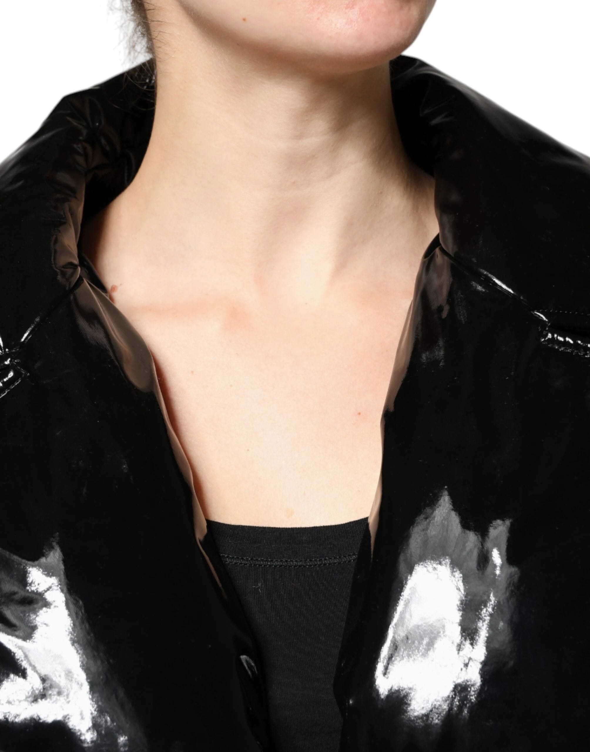 Dolce & Gabbana Black Polyester Button Down Blouson Jacket by Dolce & Gabbana