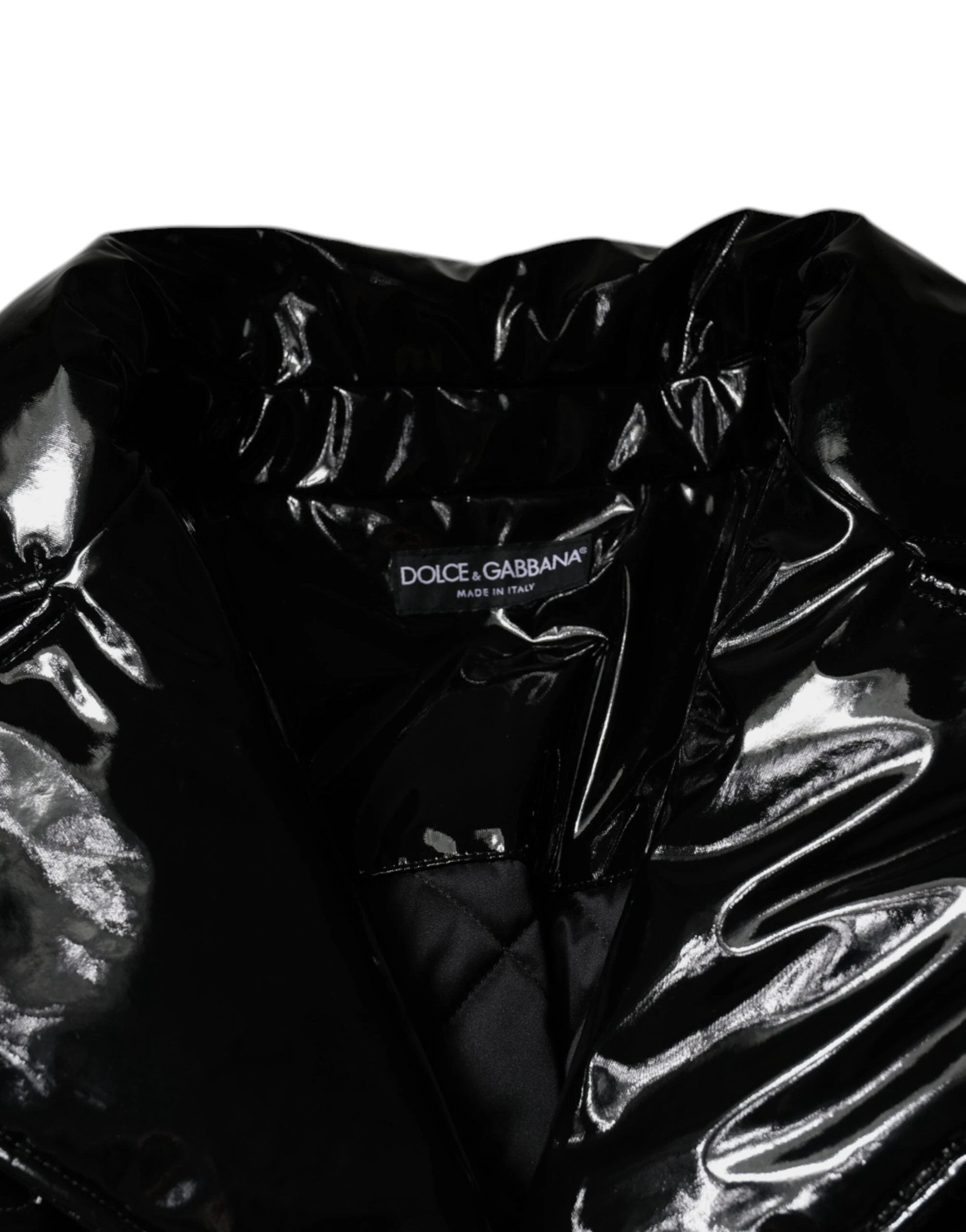 Dolce & Gabbana Black Polyester Button Down Blouson Jacket by Dolce & Gabbana