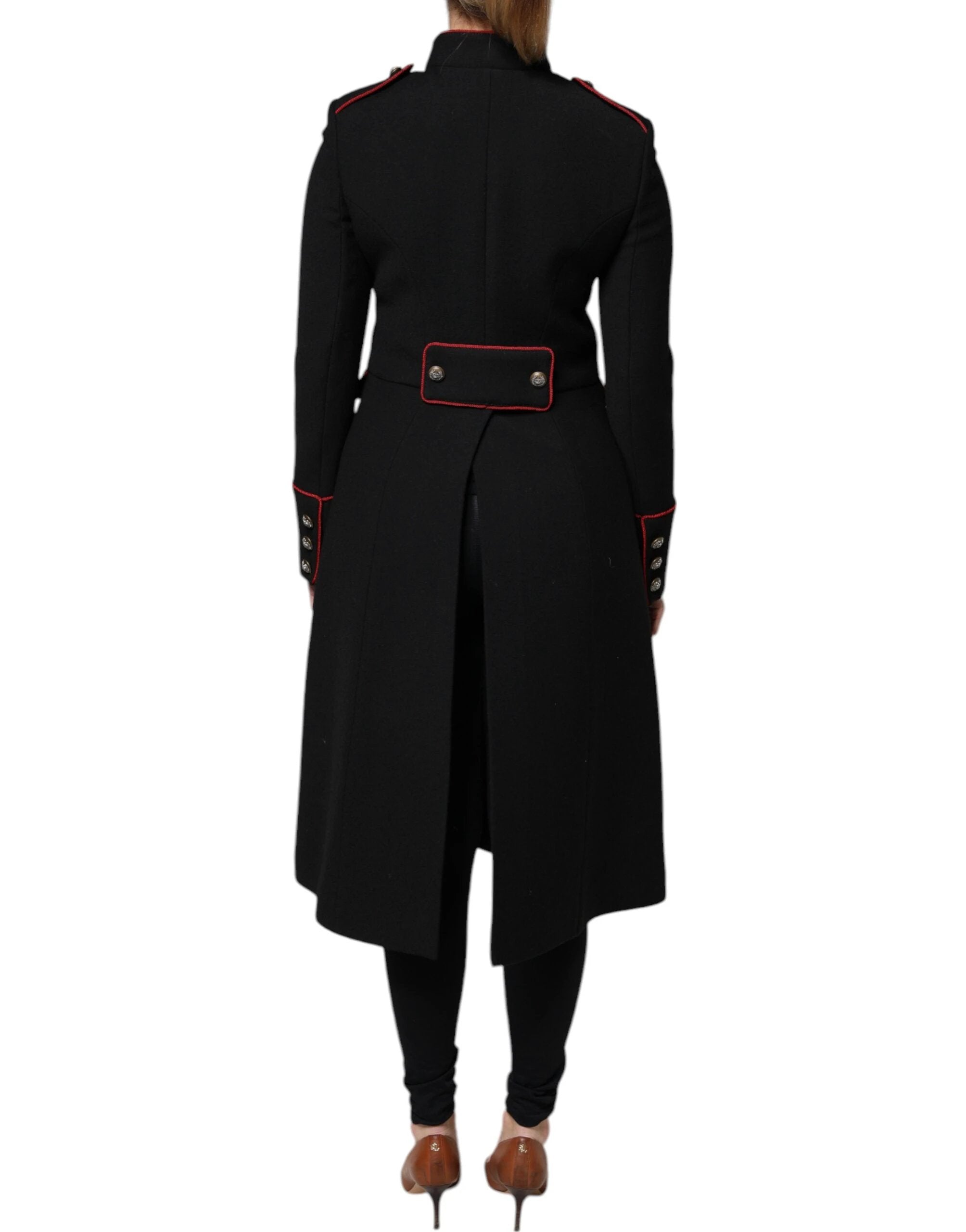 Dolce & Gabbana Black Single Breasted Trench Coat Jacket by Dolce & Gabbana