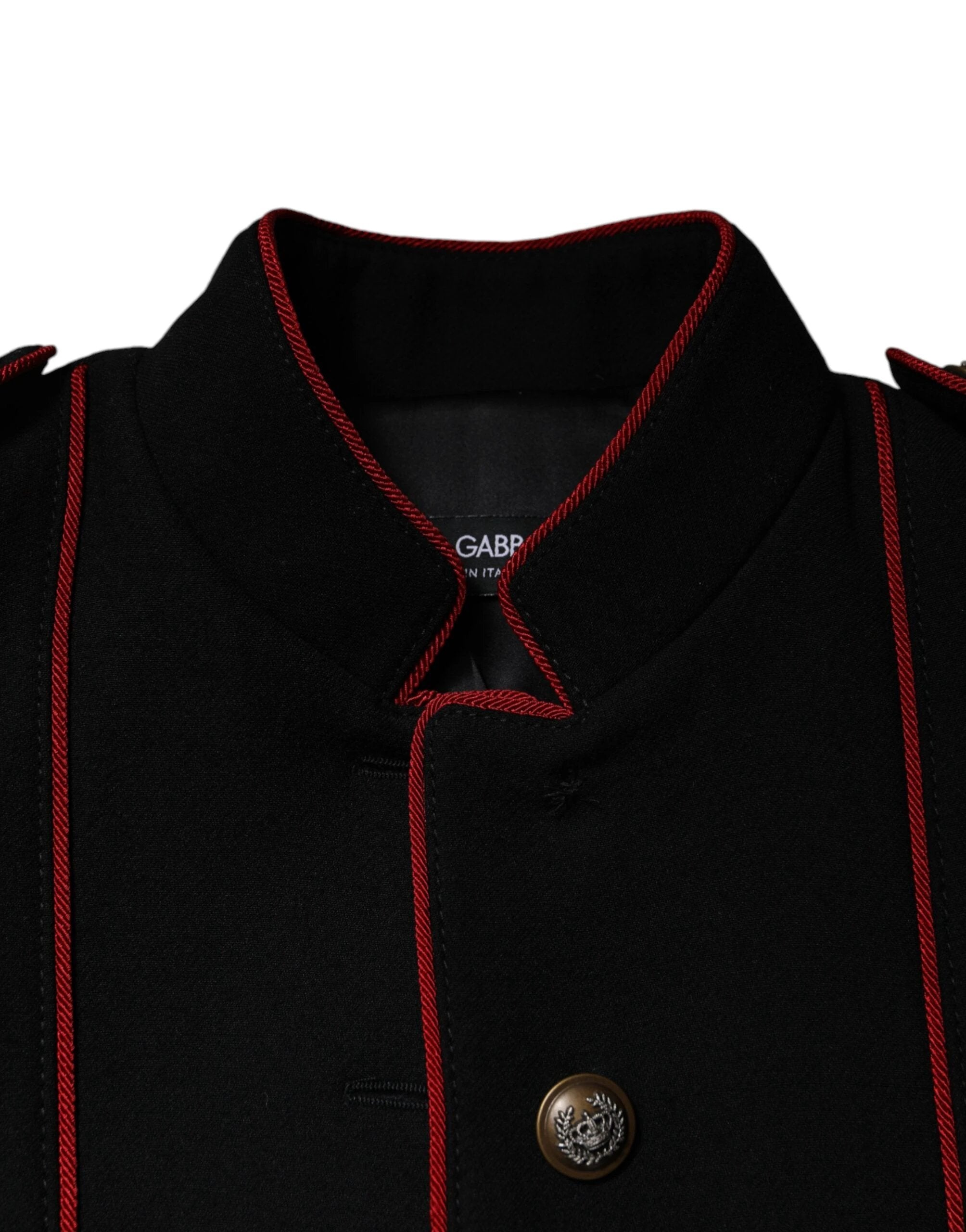 Dolce & Gabbana Black Single Breasted Trench Coat Jacket by Dolce & Gabbana