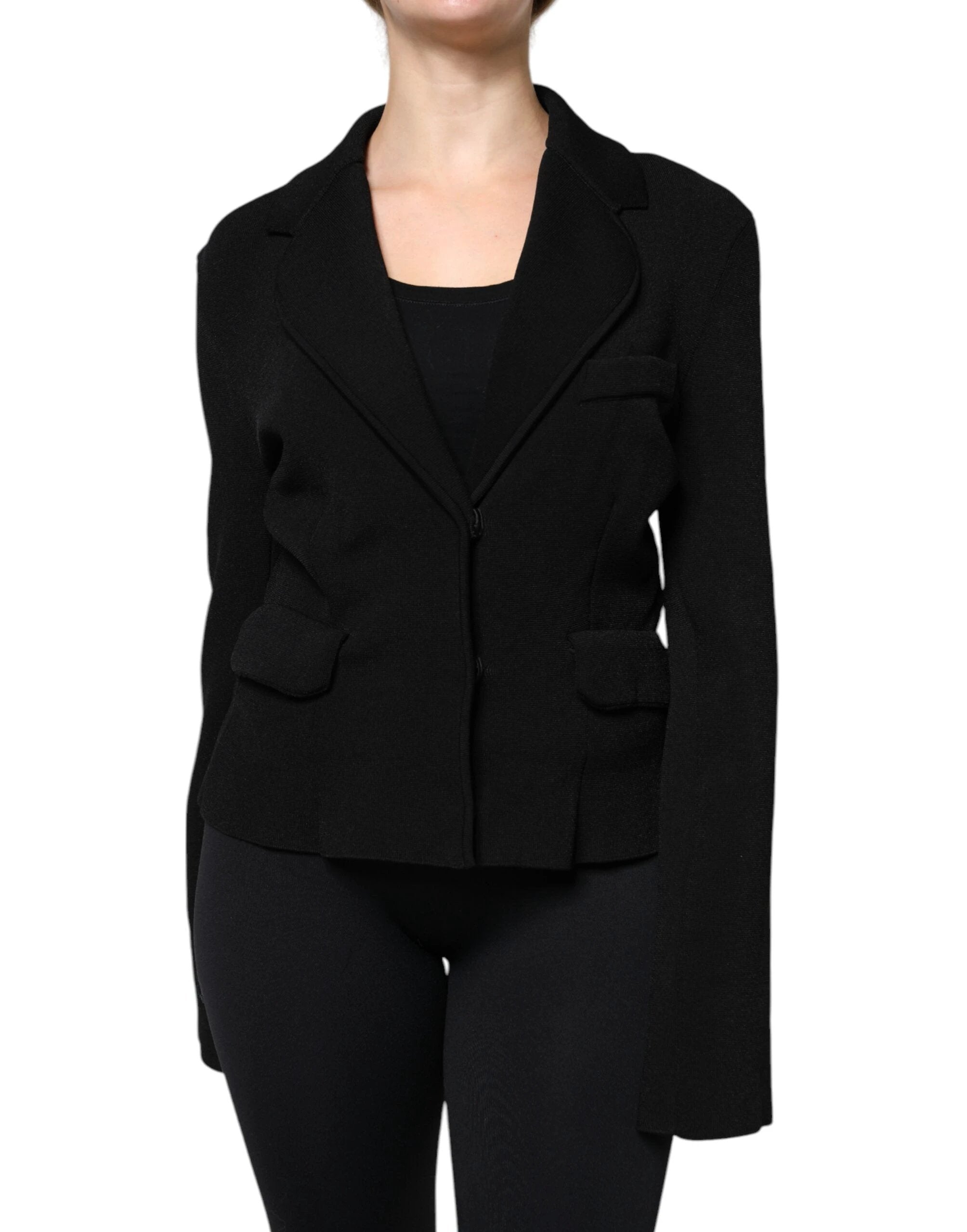 Dolce & Gabbana Black Viscose Single Breasted Blazer Jacket by Dolce & Gabbana