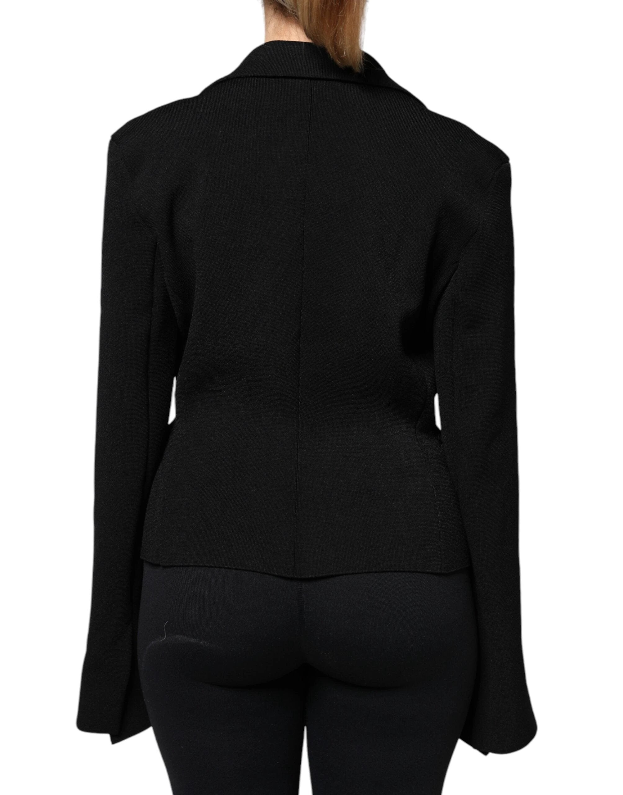 Dolce & Gabbana Black Viscose Single Breasted Blazer Jacket by Dolce & Gabbana